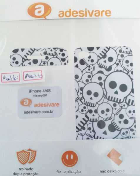 Adesivo de Caveira para iPhone 4/4S