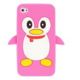 Capa Iphone 4G/4GS - Pinguim rosa