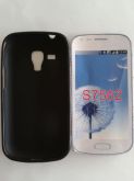 Capa de Silicone para S. Galaxy S Duos S7562 Preta